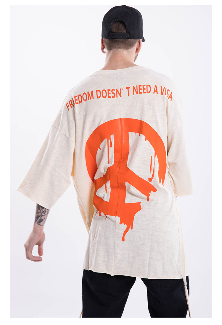 Hip-Hop Short Sleeve Oversized T-Shirt