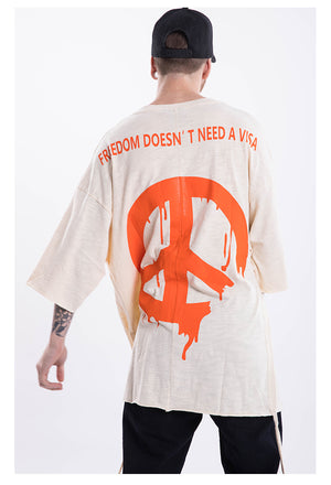 Hip-Hop Short Sleeve Oversized T-Shirt