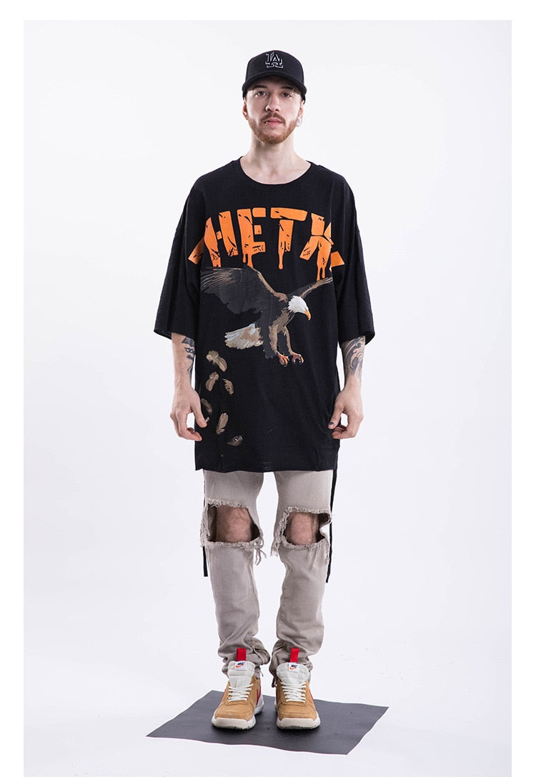 Hip-Hop Short Sleeve Oversized T-Shirt
