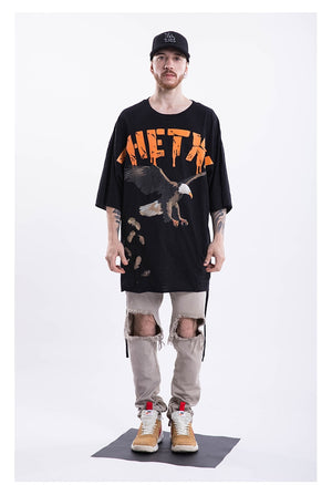 Hip-Hop Short Sleeve Oversized T-Shirt