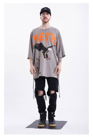 Hip-Hop Short Sleeve Oversized T-Shirt
