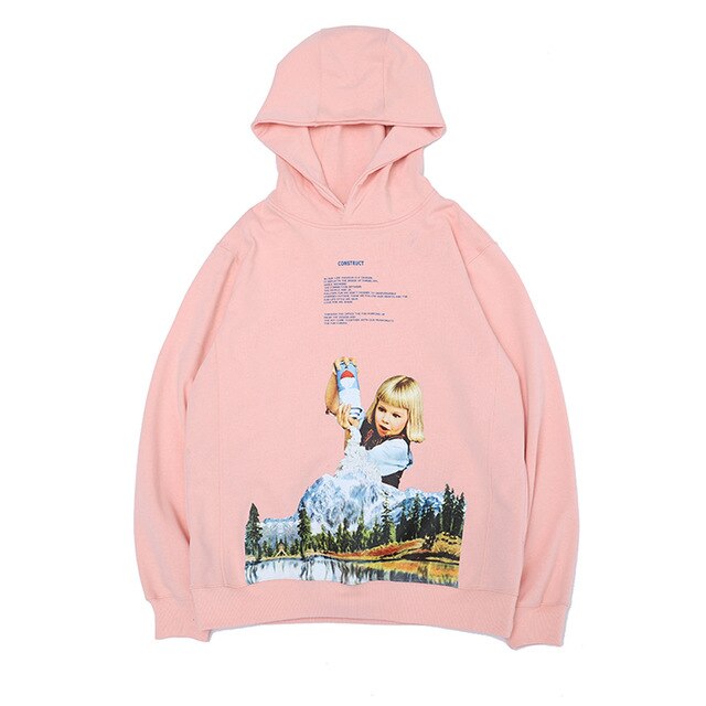 Cartoon Girl and Boy Hoodie