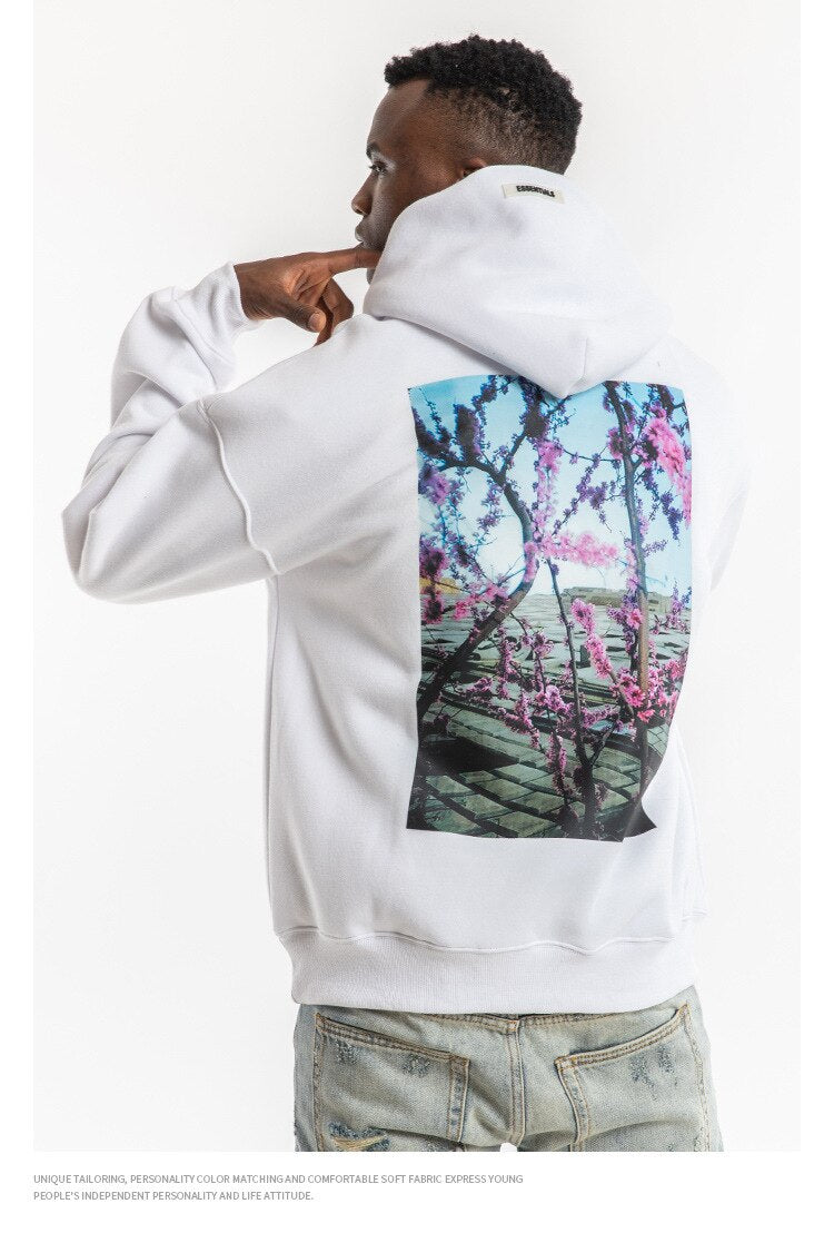 Flower Letter Print Hoodie