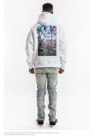 Flower Letter Print Hoodie