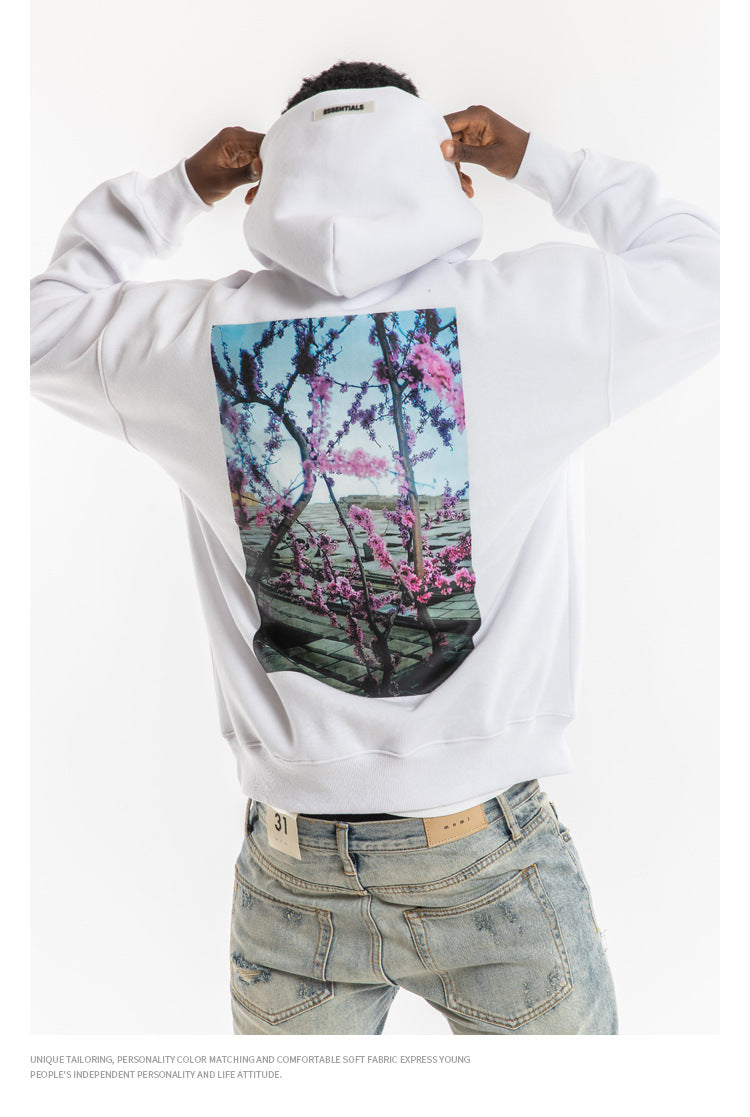 Flower Letter Print Hoodie