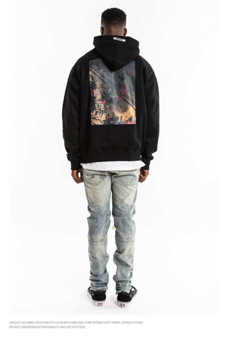 Flower Letter Print Hoodie