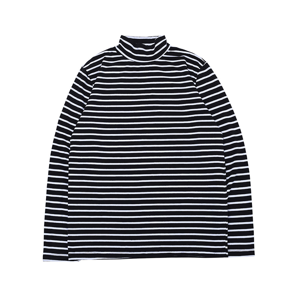 Black White Striped Long Sleeve T-Shirt