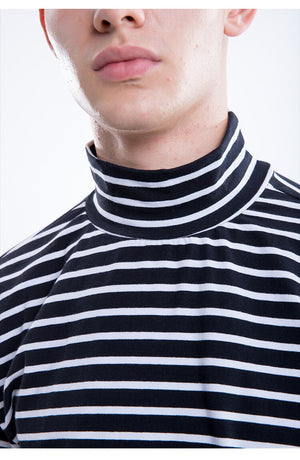 Black White Striped Long Sleeve T-Shirt