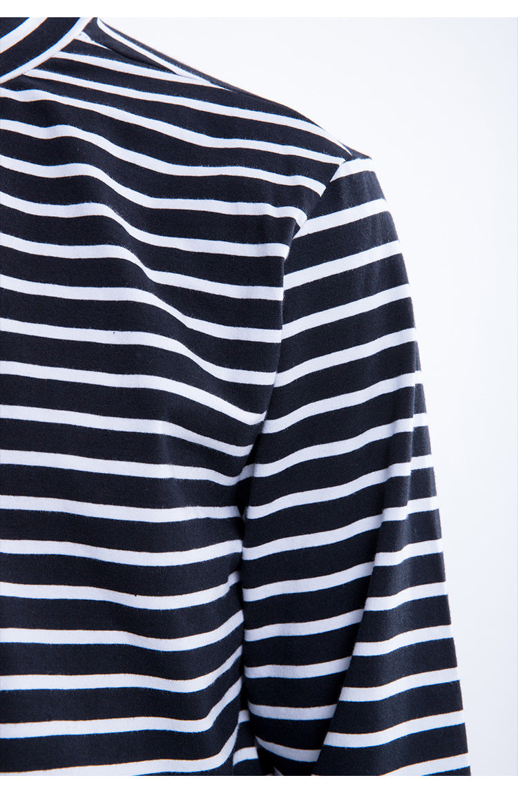 Black White Striped Long Sleeve T-Shirt